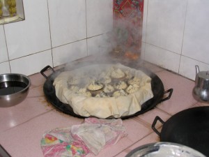 Faat tey cooking the traditional way in Taishan, Chinese New Year 2006