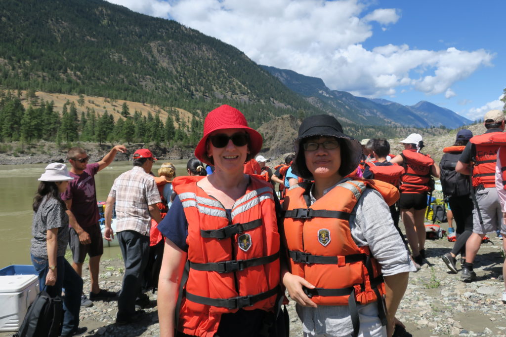 Me and Selia Tan at Lytton BC at the end of our Fraser River rafting adventure to Browning's Flat, 10 July 2016